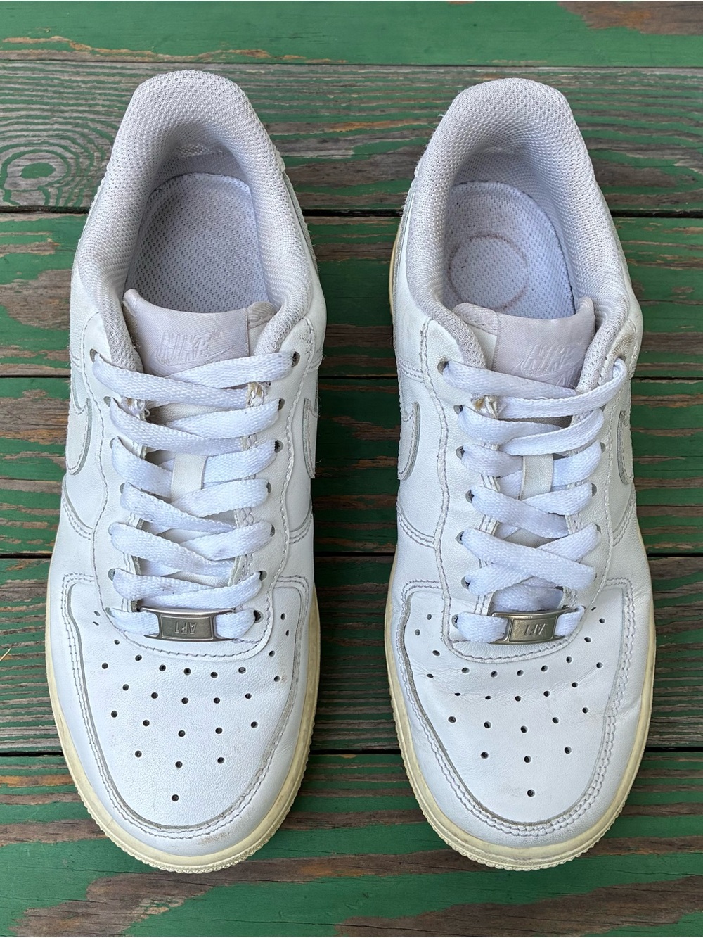Nike Air Force 1 Low Sneakers Size 5.5 White Shoes Leather Women's